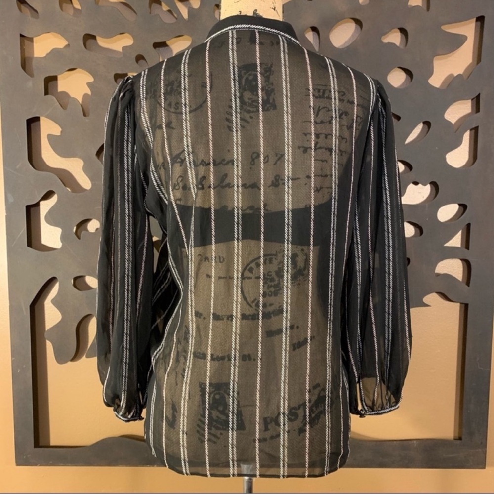 WHBM Sheer Ruffle Blouse - Picture 6 of 10